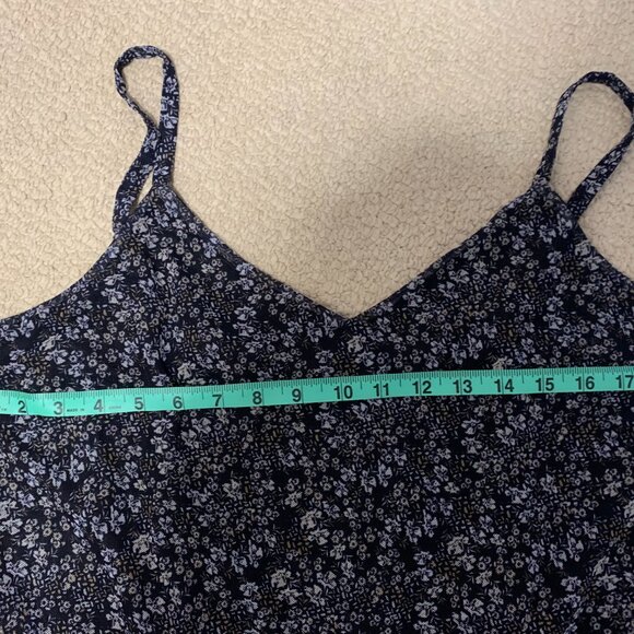 Blue Floral Lined Summer Jumpsuit - Picture 4 of 8